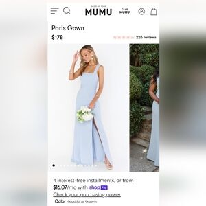 Show Me Your Mumu Dress steel blue